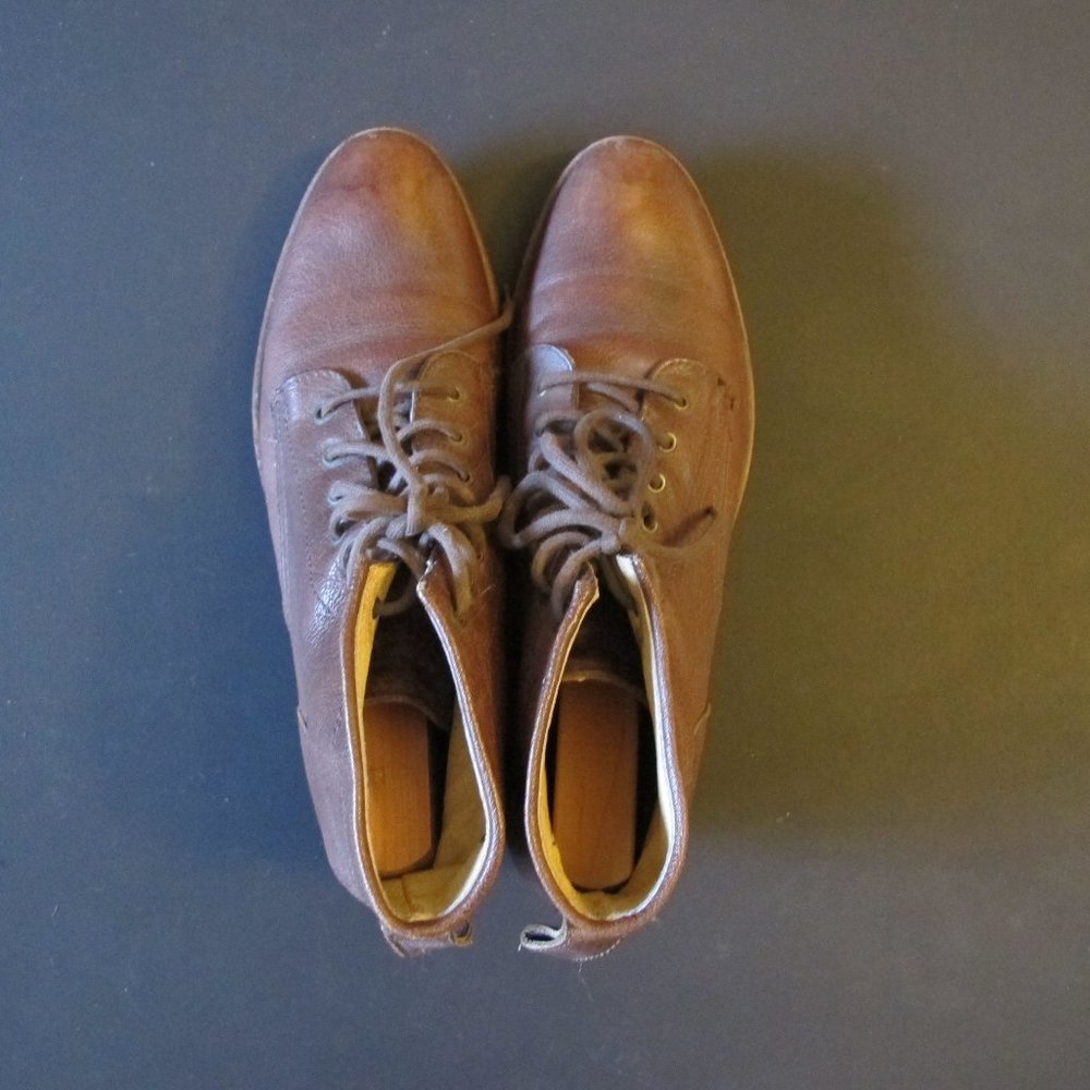 Frye Carson Lace-Up Brown Leather Ankle Boots 8.5
